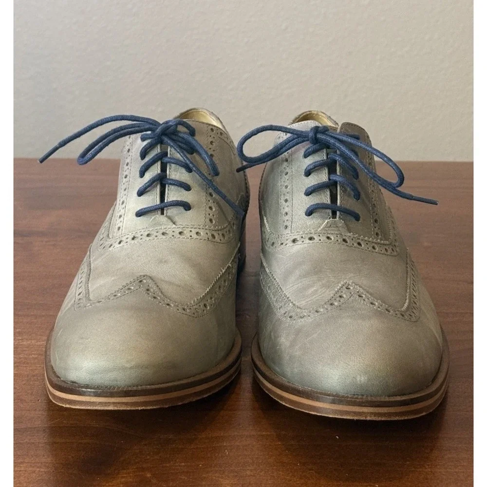 Cole Haan Colton C12422 Gray Nubuck Wingtip Oxford Men's $198 - Size 13M